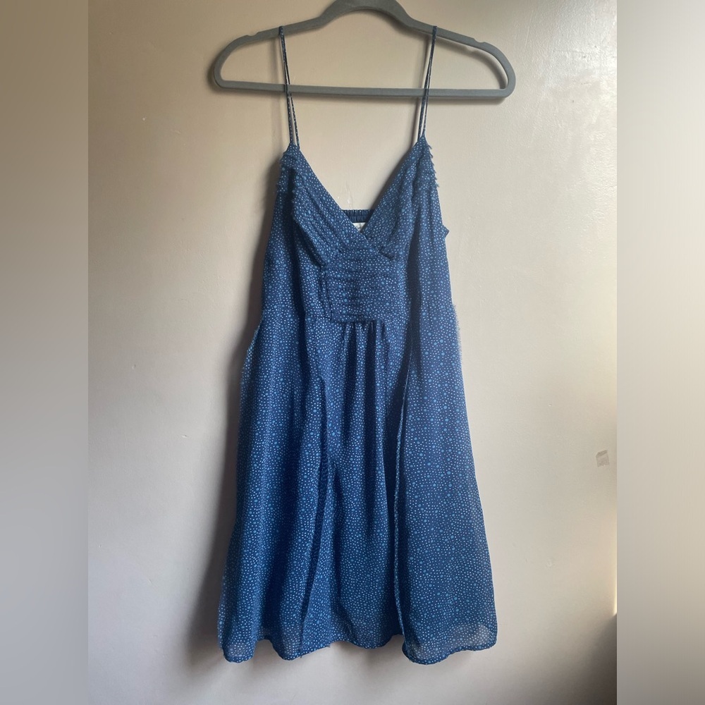 Y2K American Eagle  Strap dress size 10 ruffles polka dots babydoll fairy
